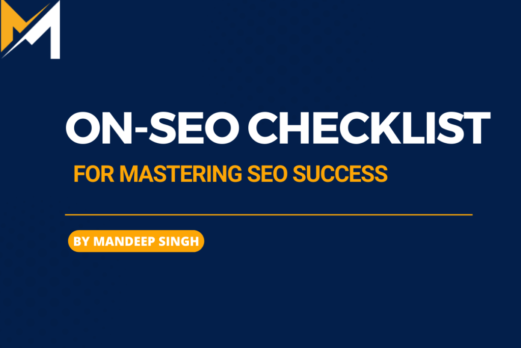 On-SEO Checklist for Mastering SEO Success