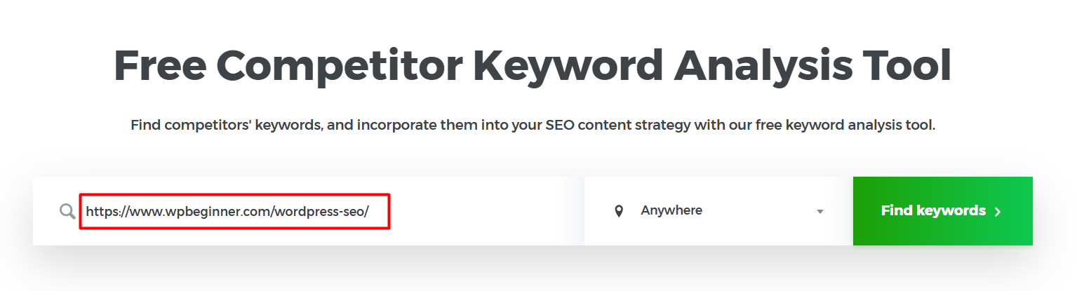 competitor keywords analysis